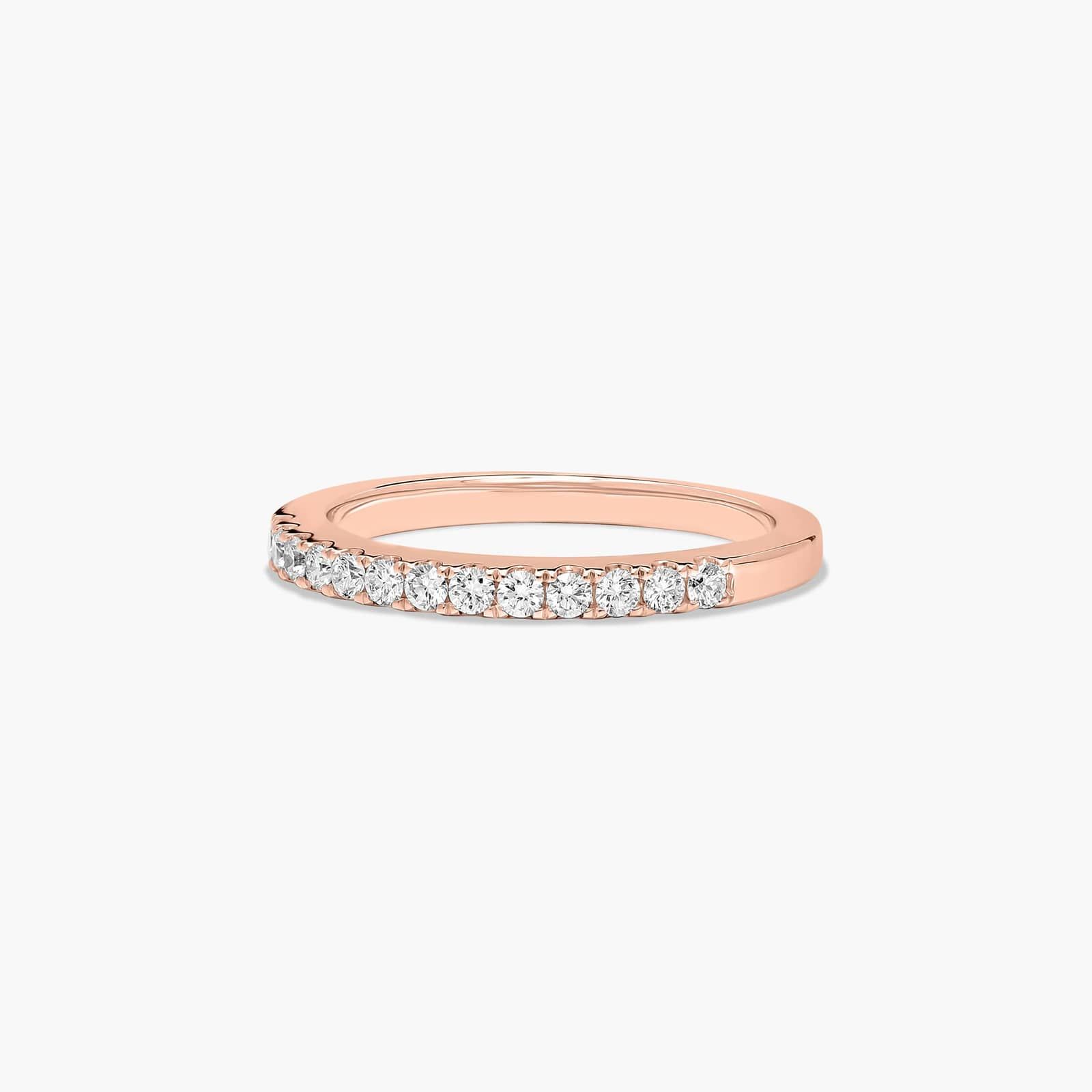 Micro Pavé Diamond Wedding Ring In 14K Rose Gold (2.00mm)