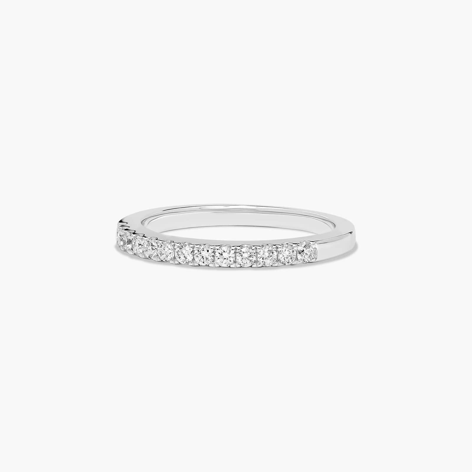 Micro Pavé Diamond Wedding Ring In 14K White Gold (2.00mm)