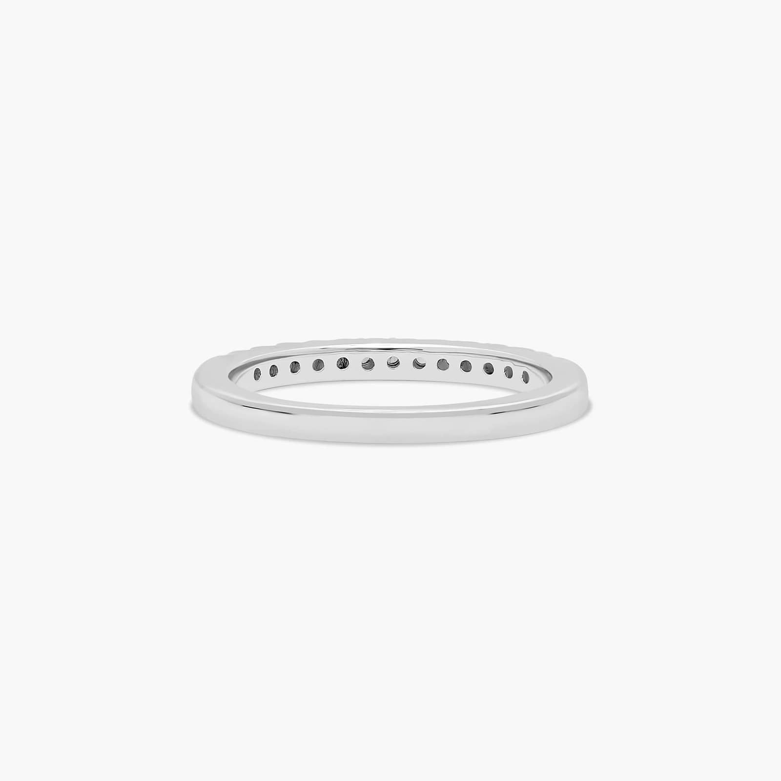 Micro Pavé Diamond Wedding Ring In 14K White Gold (2.00mm)
