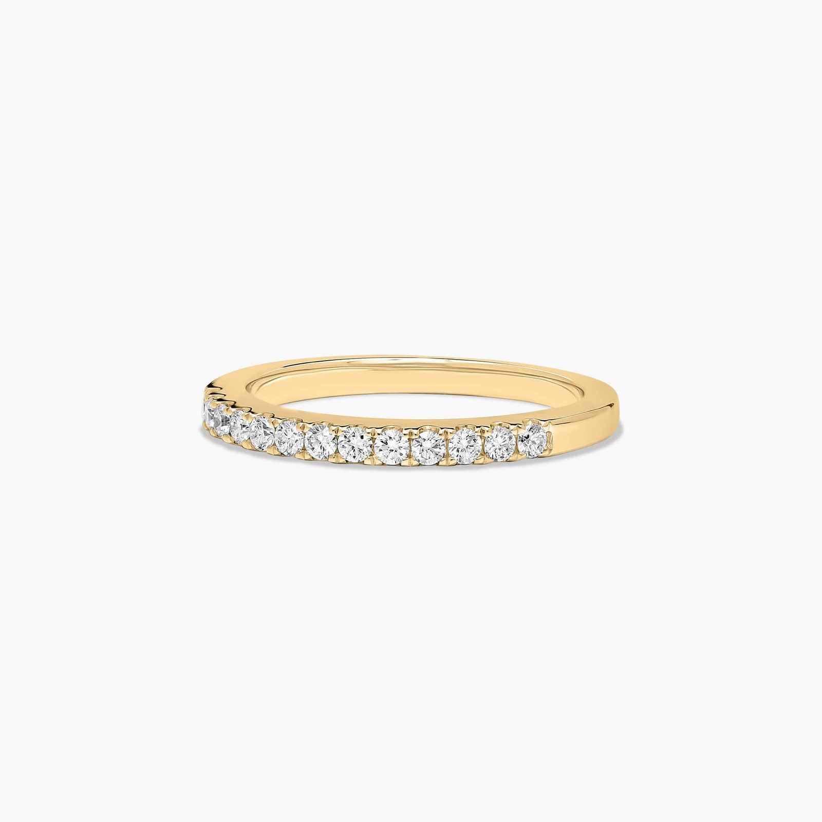 Micro Pavé Diamond Wedding Ring In 14K Yellow Gold (2.00mm)