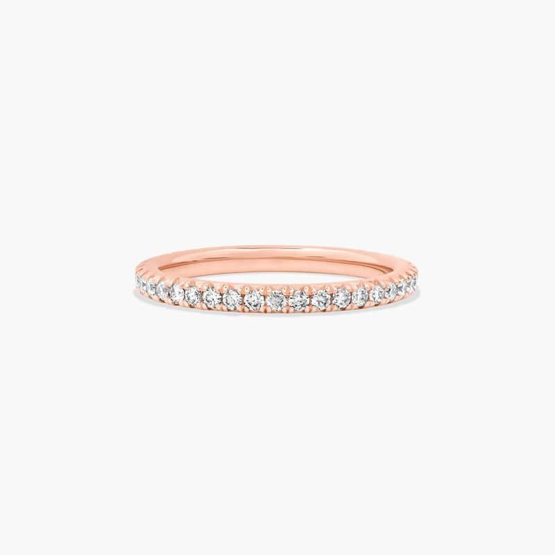 Cushion Outline Eternity Ring With Round Diamonds In 14K Rose Gold (2.00mm)