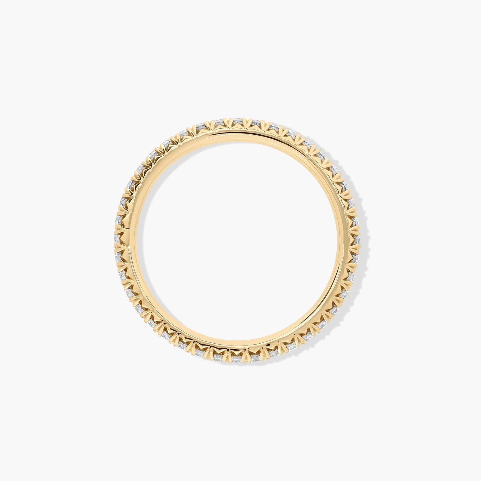 Cushion Outline Eternity Ring With Round Diamonds In 18K Yellow Gold (2.00mm)