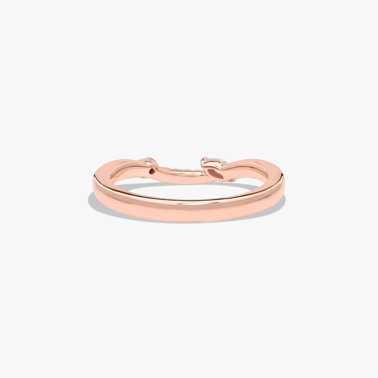 Accent Wedding Ring With Marquise Cut Diamonds In 14K Rose Gold (1.50mm)