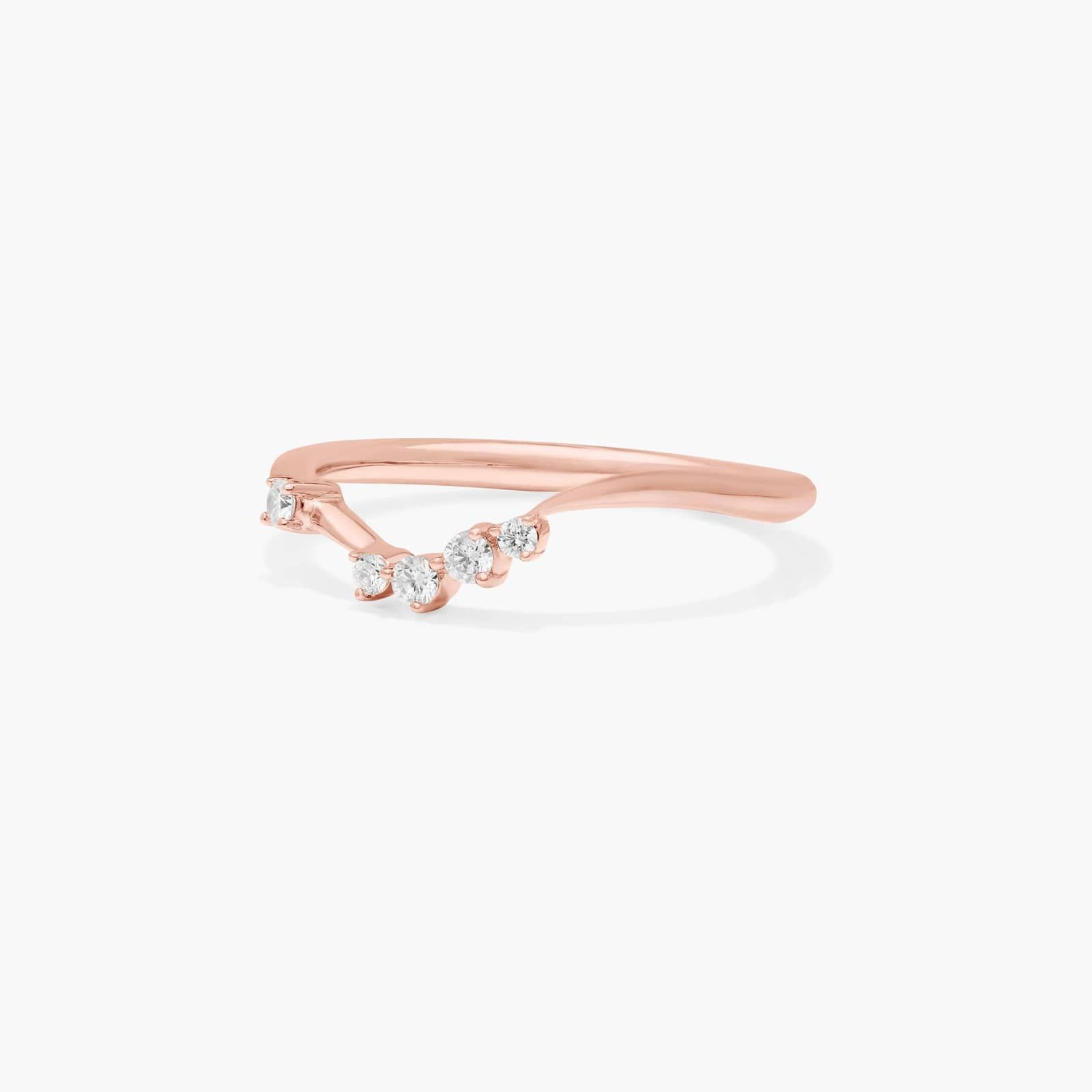 Scattered Blooms Diamond Wedding Ring In 14K Rose Gold (2.00mm)
