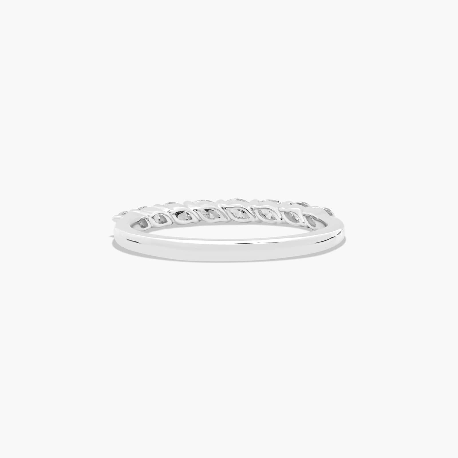 Drifting Wedding Ring With Marquise Cut Diamonds In Platinum (2.00mm)