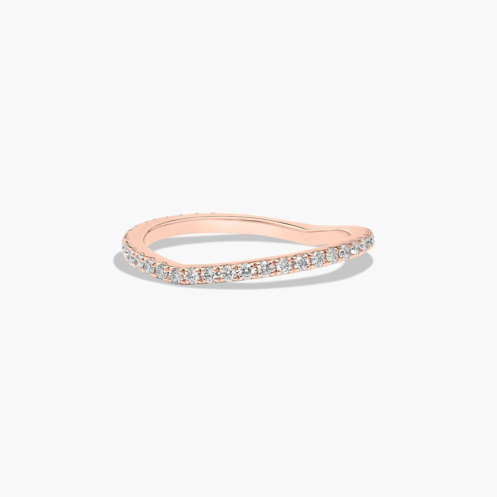 Crest Diamond Wedding Ring In 14K Rose Gold (1.50mm)