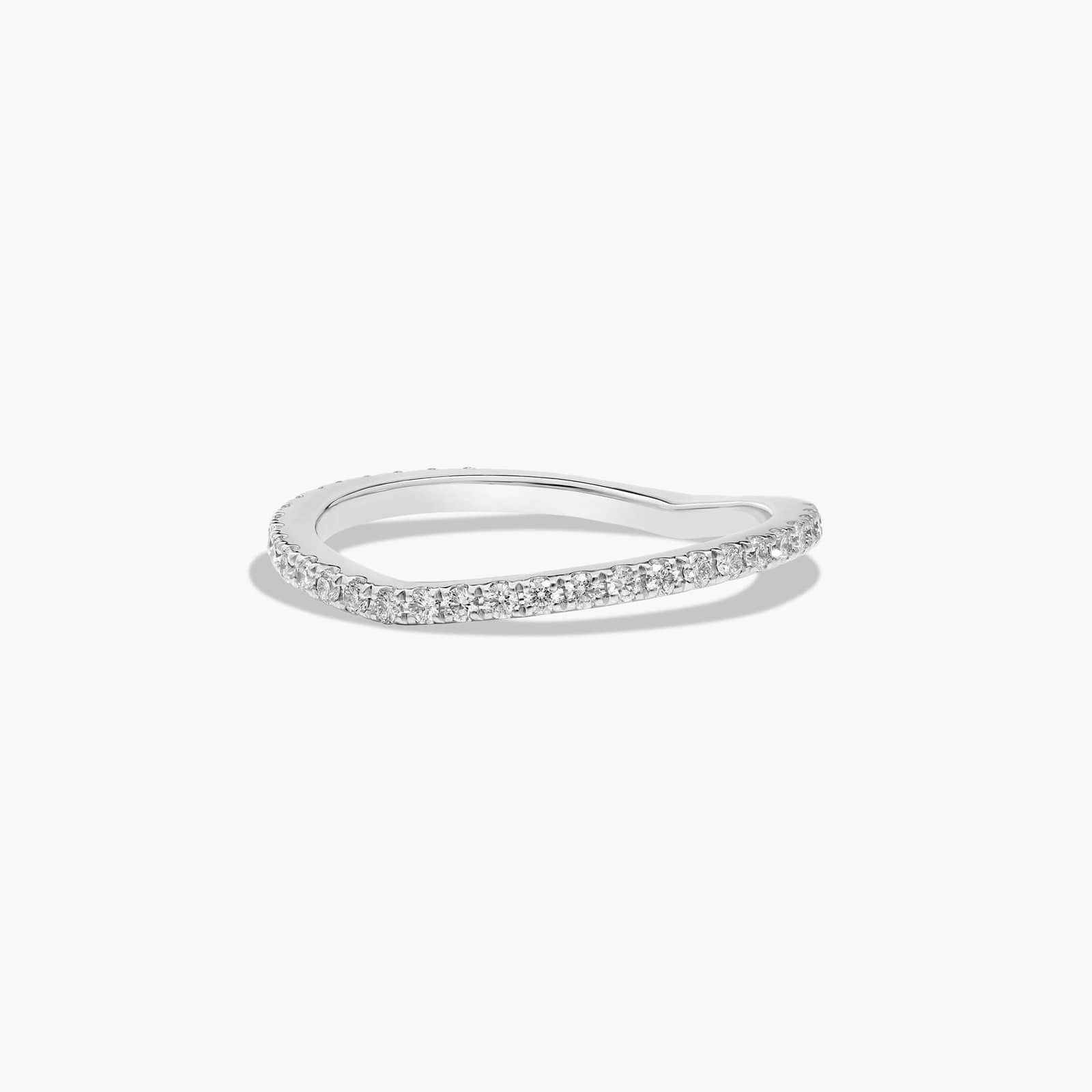 Crest Diamond Wedding Ring In 14K White Gold (1.50mm)