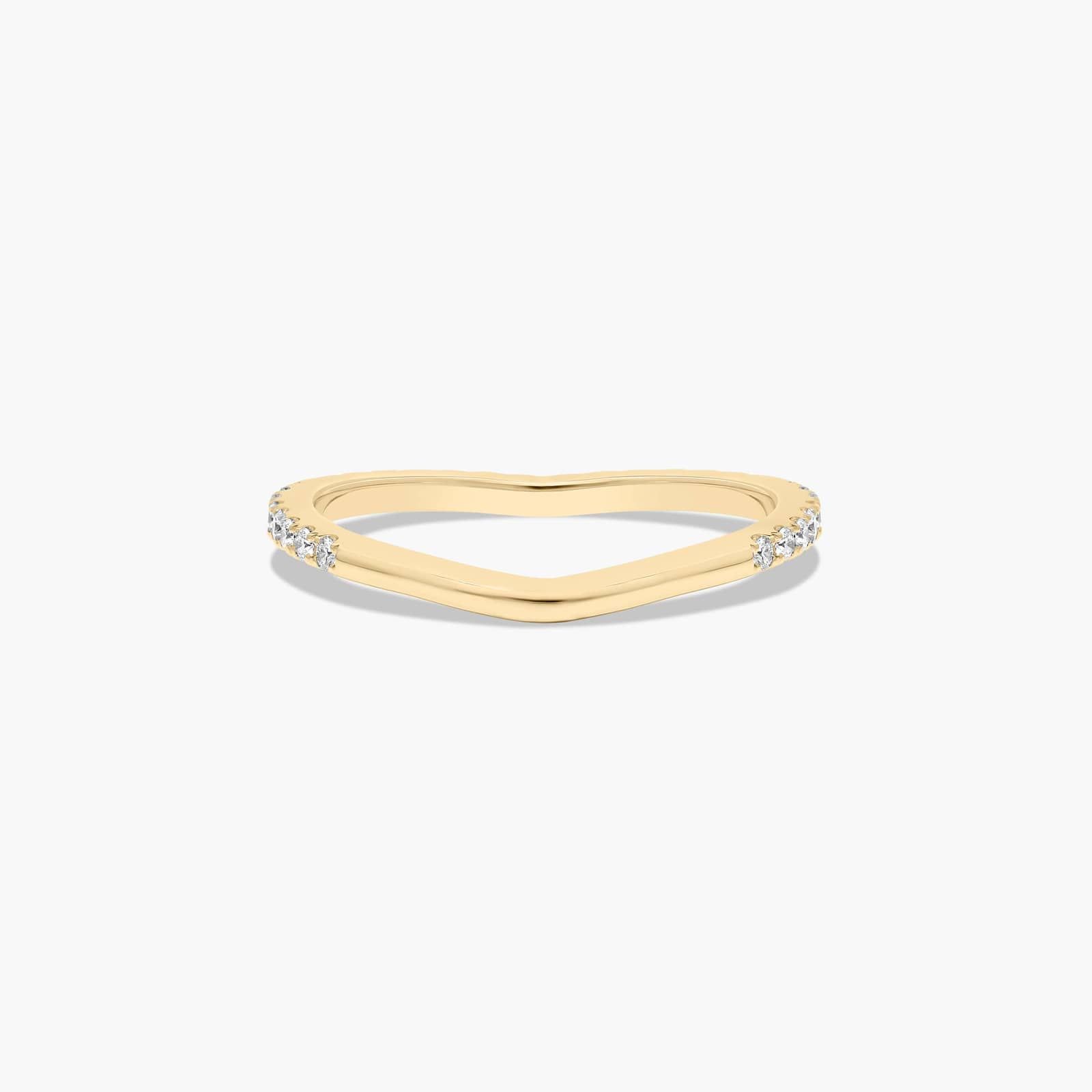 Crest Diamond Wedding Ring In 14K Yellow Gold (1.50mm)