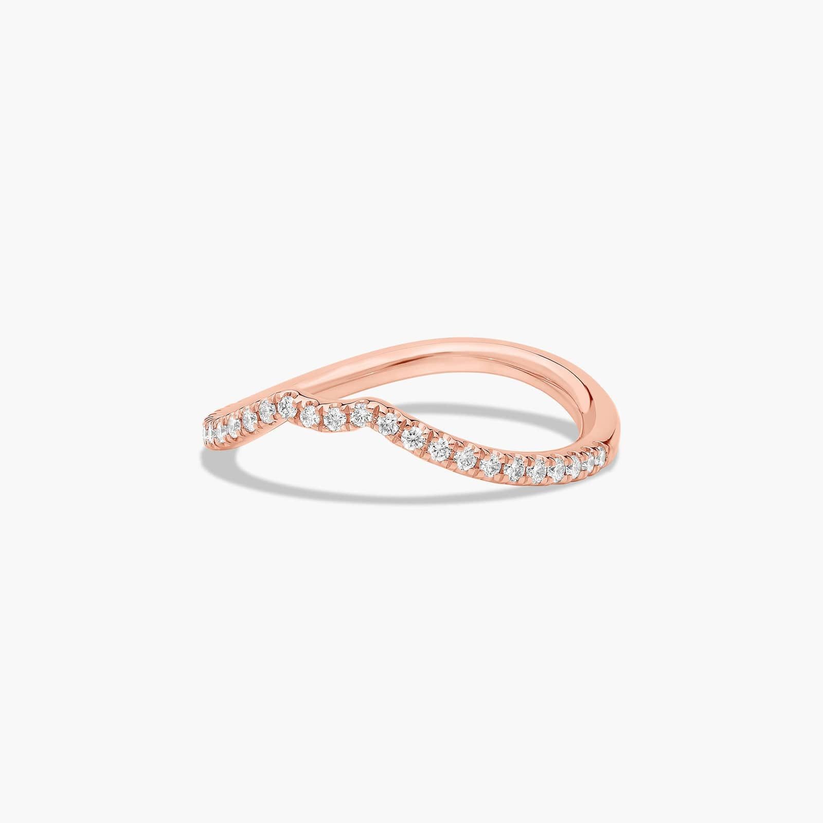 Cascade Diamond Wedding Ring In 14K Rose Gold (1.50mm)