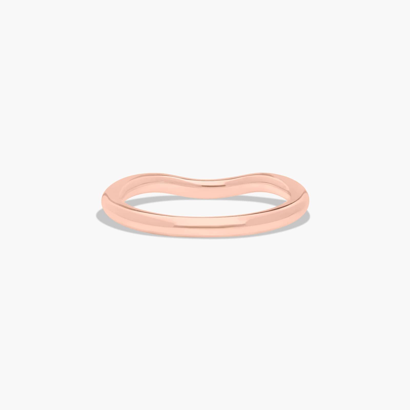 Curved Wedding Ring In 14K Rose Gold (2.00mm)