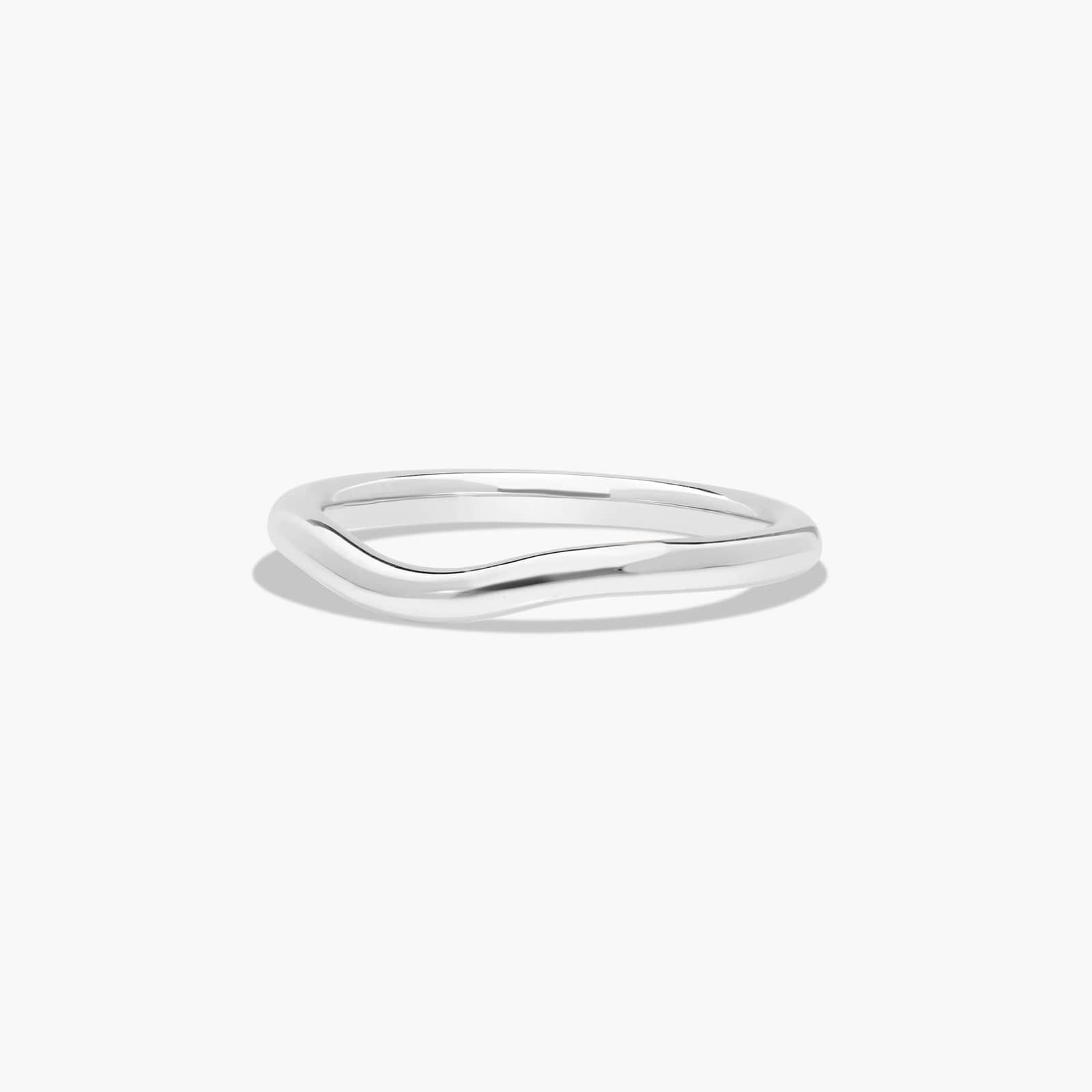 Curved Wedding Ring In Platinum (2.00mm)