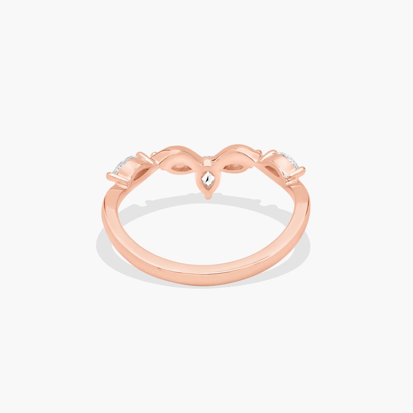 Floral Vine Diamond Wedding Ring In 14K Rose Gold (1.50mm)