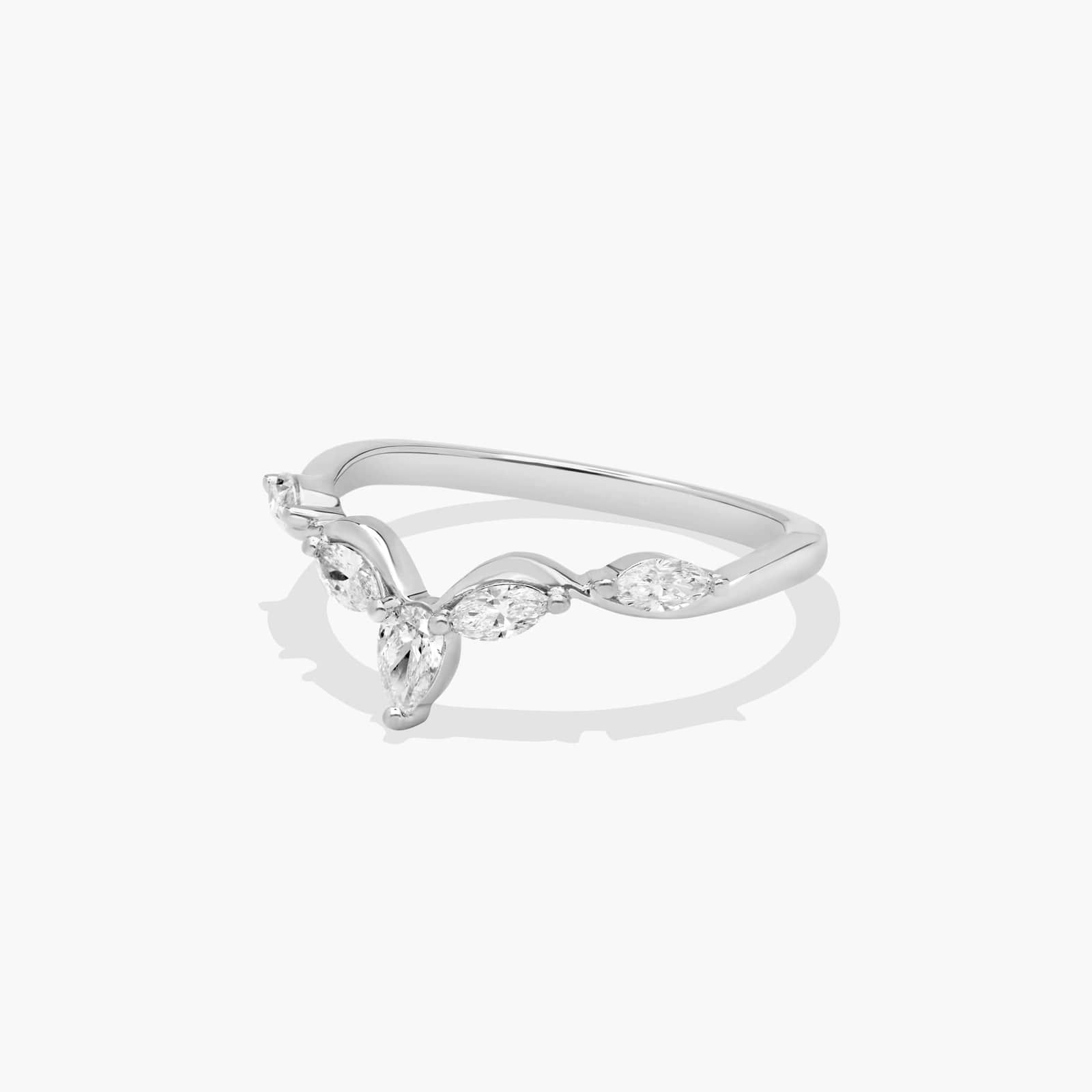 Floral Vine Diamond Wedding Ring In Platinum (1.50mm)