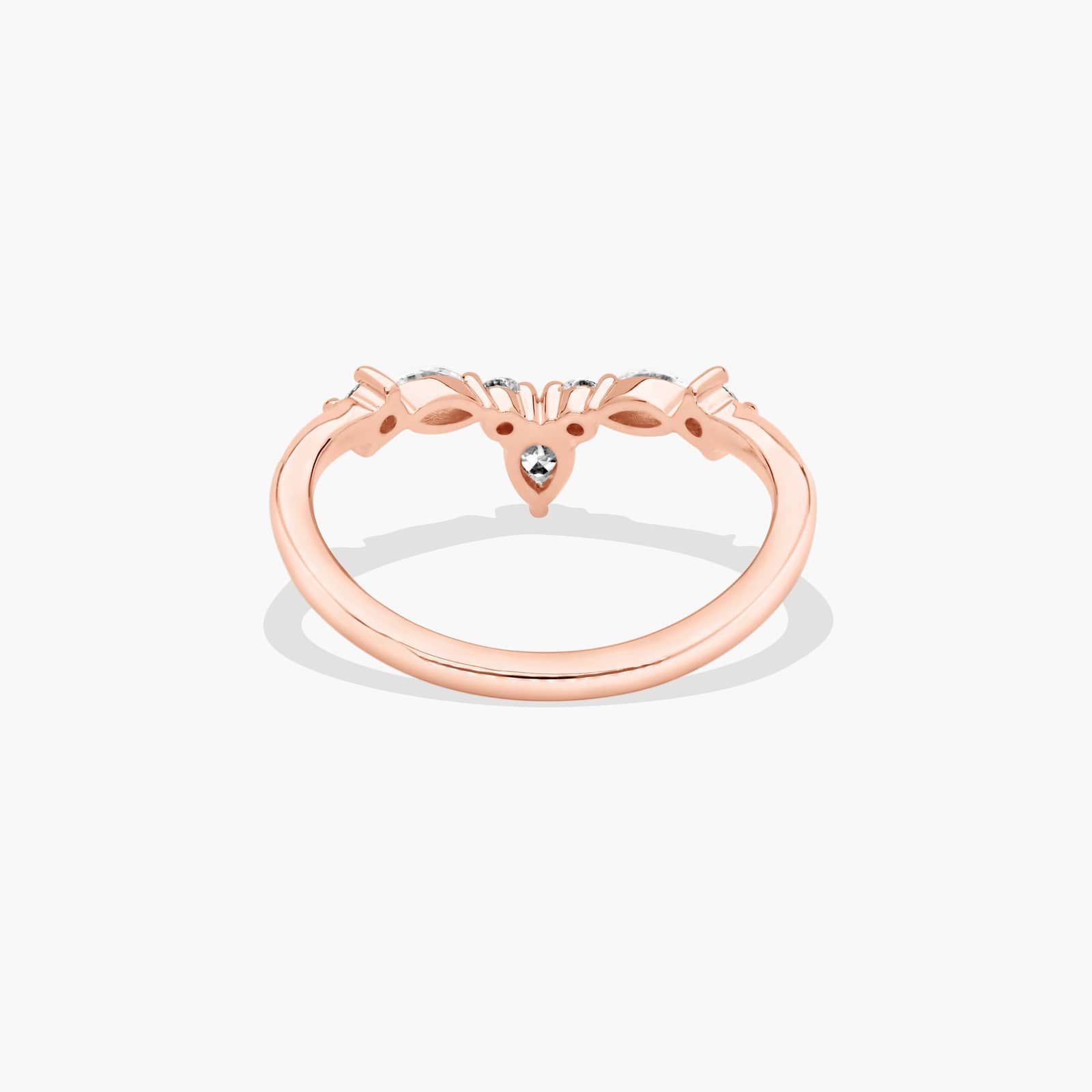 Contour Diamond Wedding Ring In 14K Rose Gold (2.00mm)