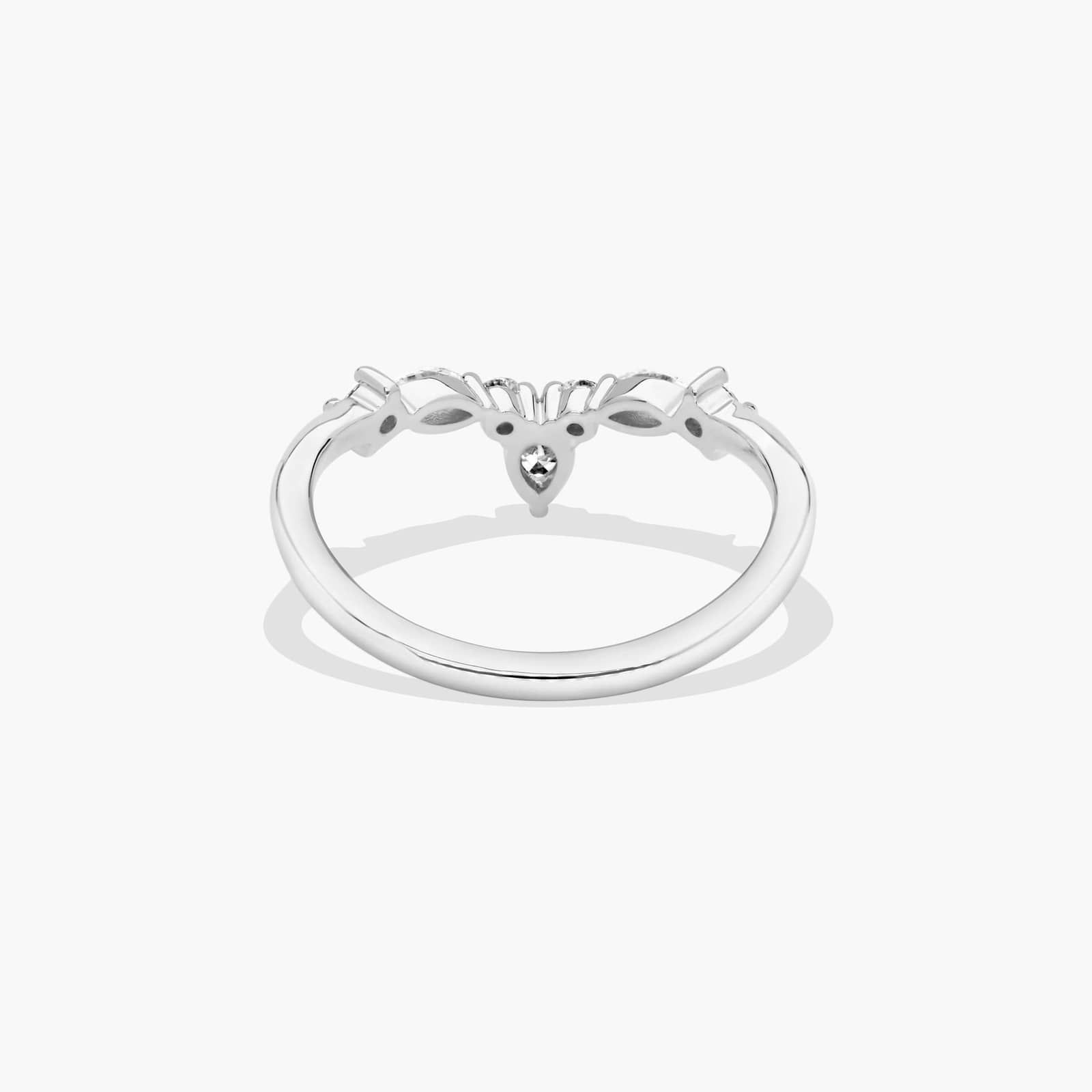 Contour Diamond Wedding Ring In 14K White Gold (2.00mm)