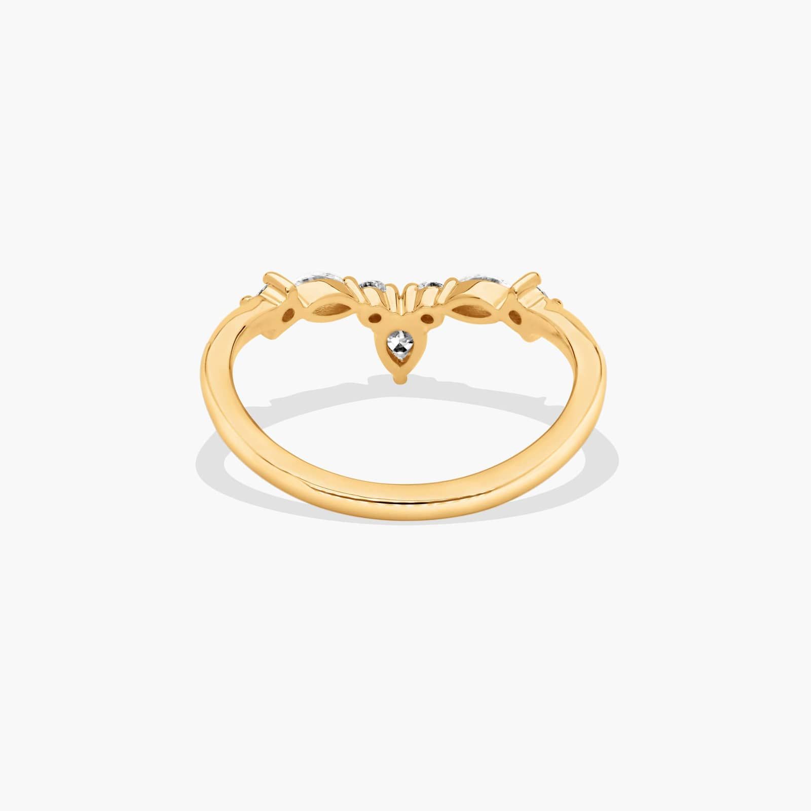 Contour Diamond Wedding Ring In 18K Yellow Gold (2.00mm)
