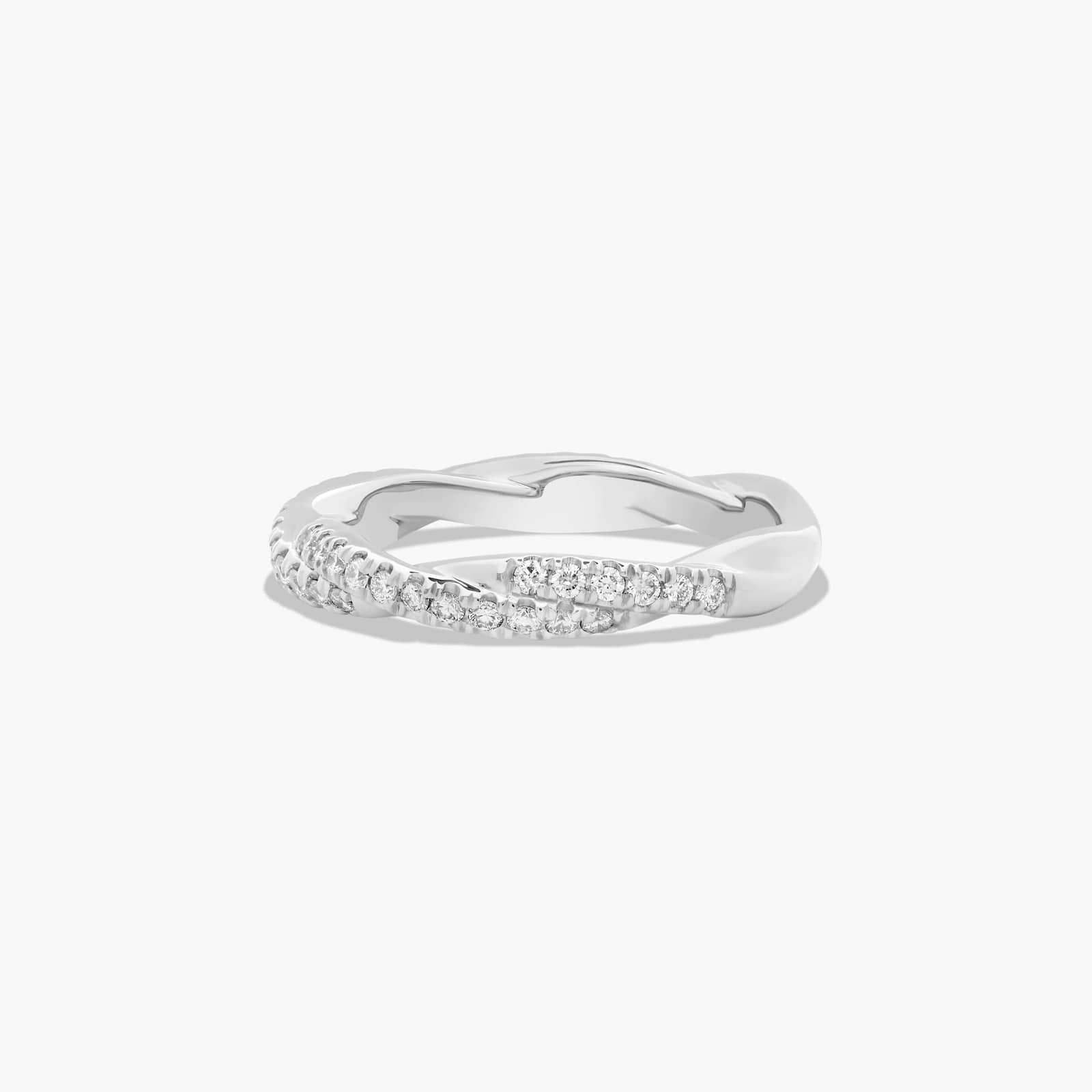 Pavé Rope Diamond Wedding Ring In 14K White Gold (2.60mm)