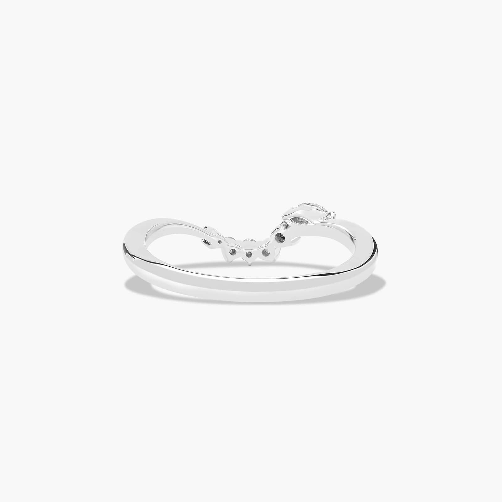 Ascending Diamond Wedding Ring In 14K White Gold (1.50mm)