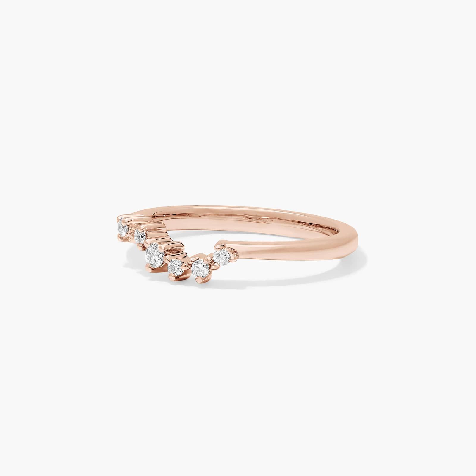 Constellation Diamond Wedding Ring In 14K Rose Gold (2.00mm)