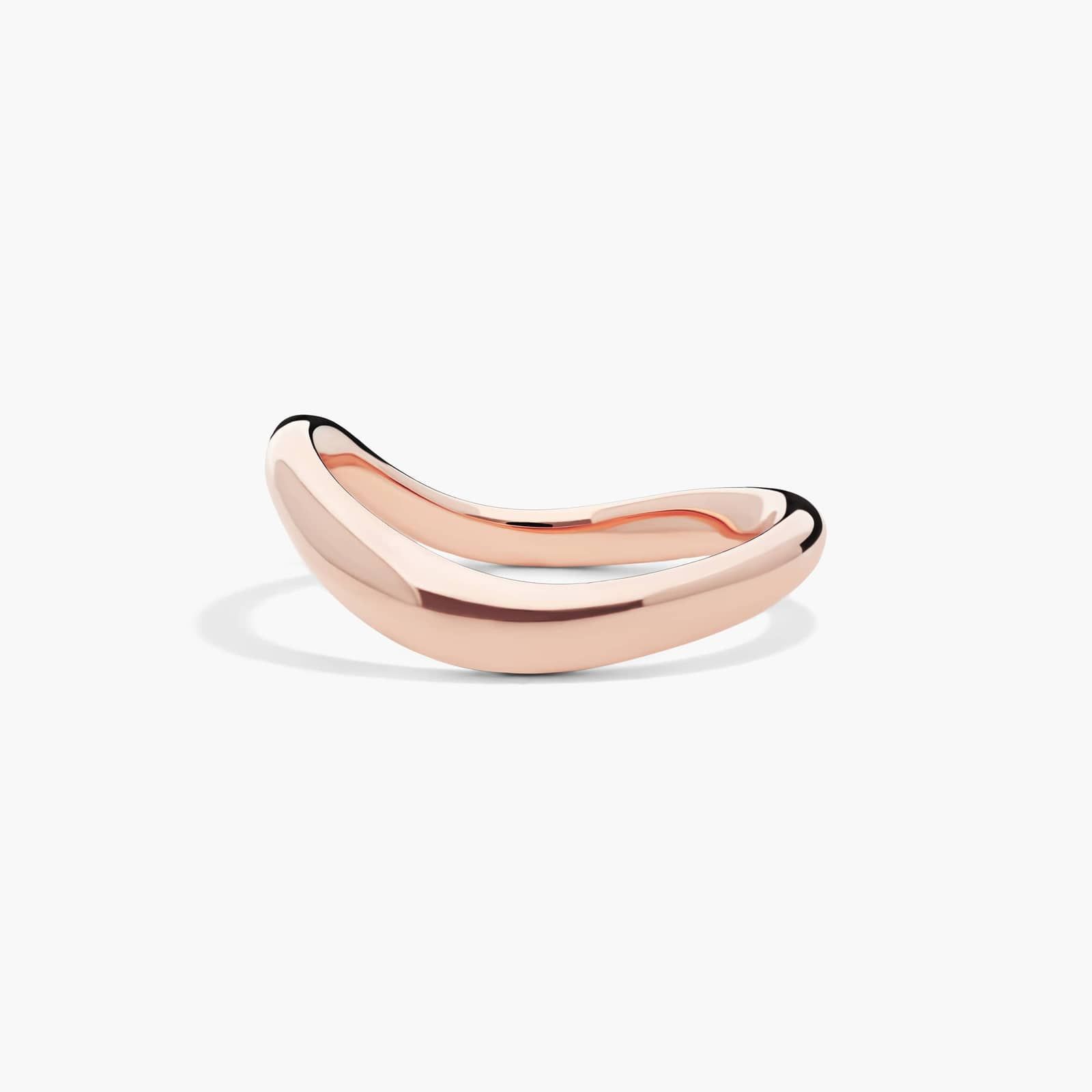 Sculptural Waves Wedding Ring in 14K Rose Gold (2.3mm)