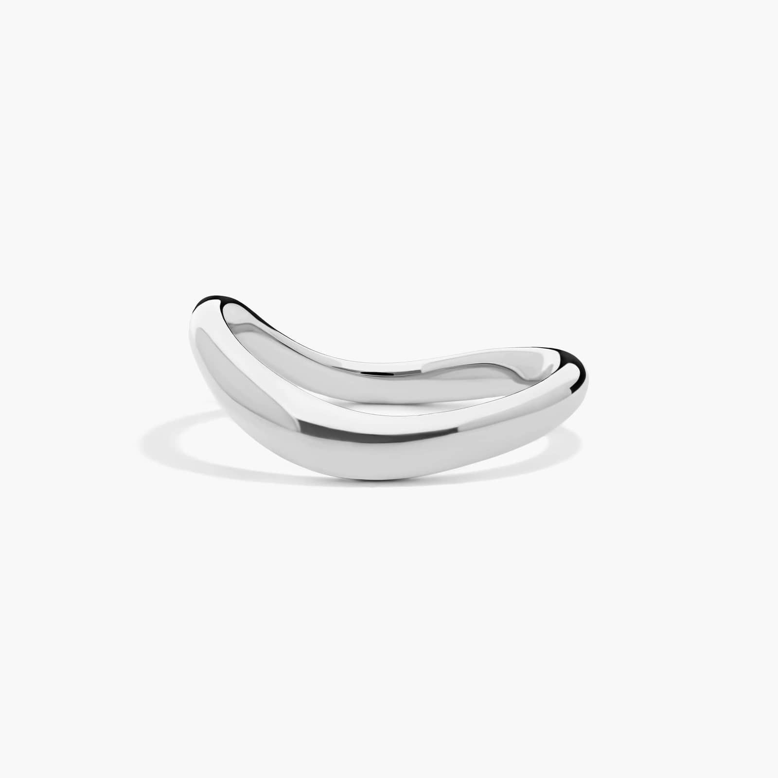 Sculptural Waves Wedding Ring in Platinum (2.3mm)