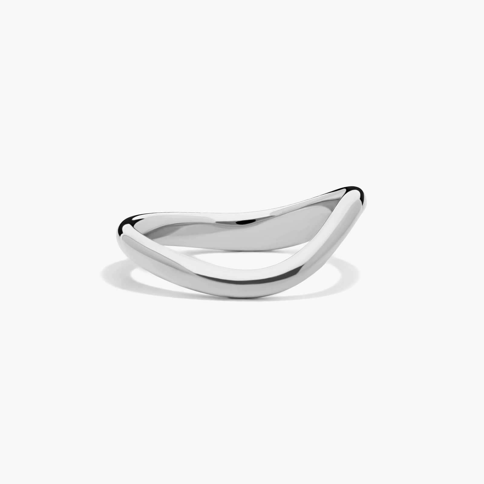 Sculptural Waves Wedding Ring in Platinum (2.3mm)