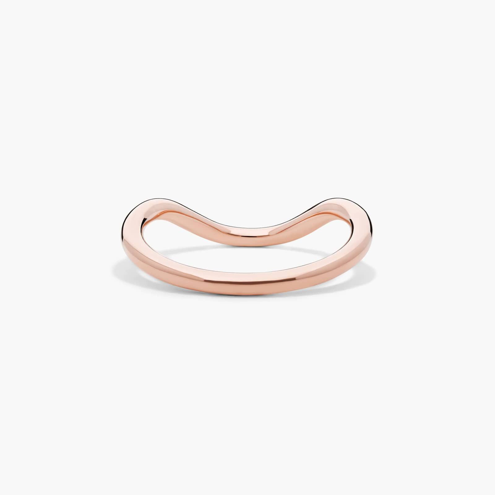 Sculptural Waves Wedding Ring in 14K Rose Gold (2mm)