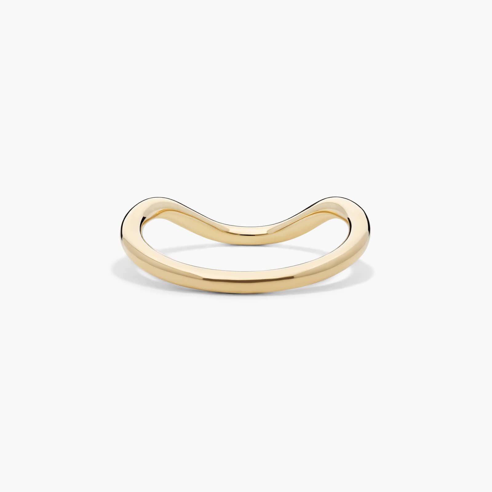Sculptural Waves Wedding Ring in 18K Yellow Gold (2mm)