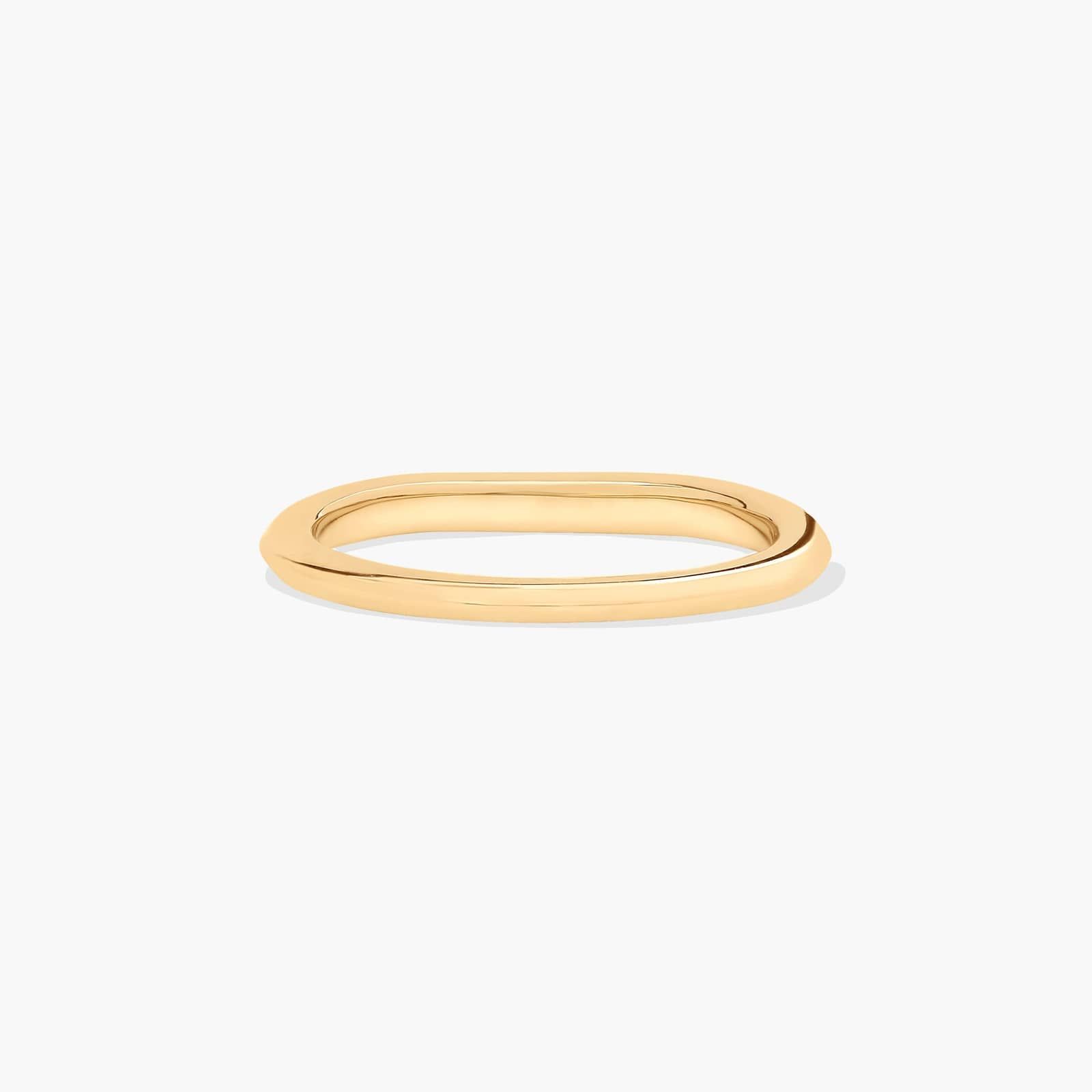 Modern Fleur-De-Lis Pavé Diamond Wedding Ring In 18K Yellow Gold (1.50mm)