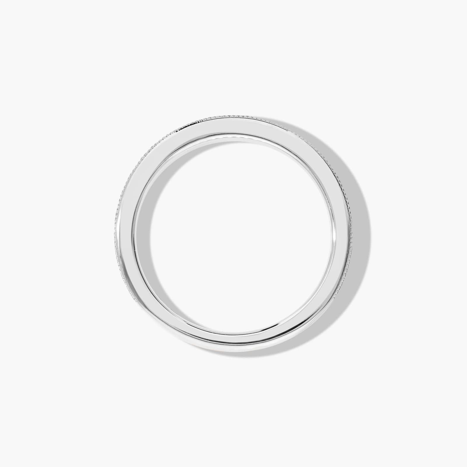 Modern Milgrain Wedding Ring In Platinum (2.00mm)