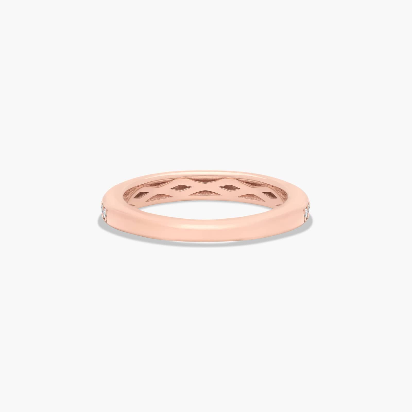 Graduated Pavé Diamond Wedding Ring In 14K Rose Gold (1.50mm)