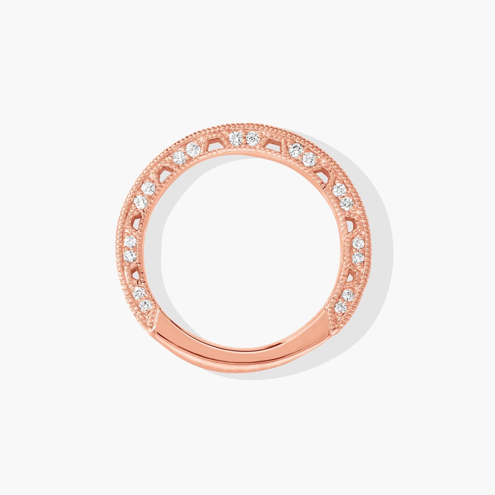 Milgrain Lace Wedding Ring In 14K Rose Gold (2.00mm)