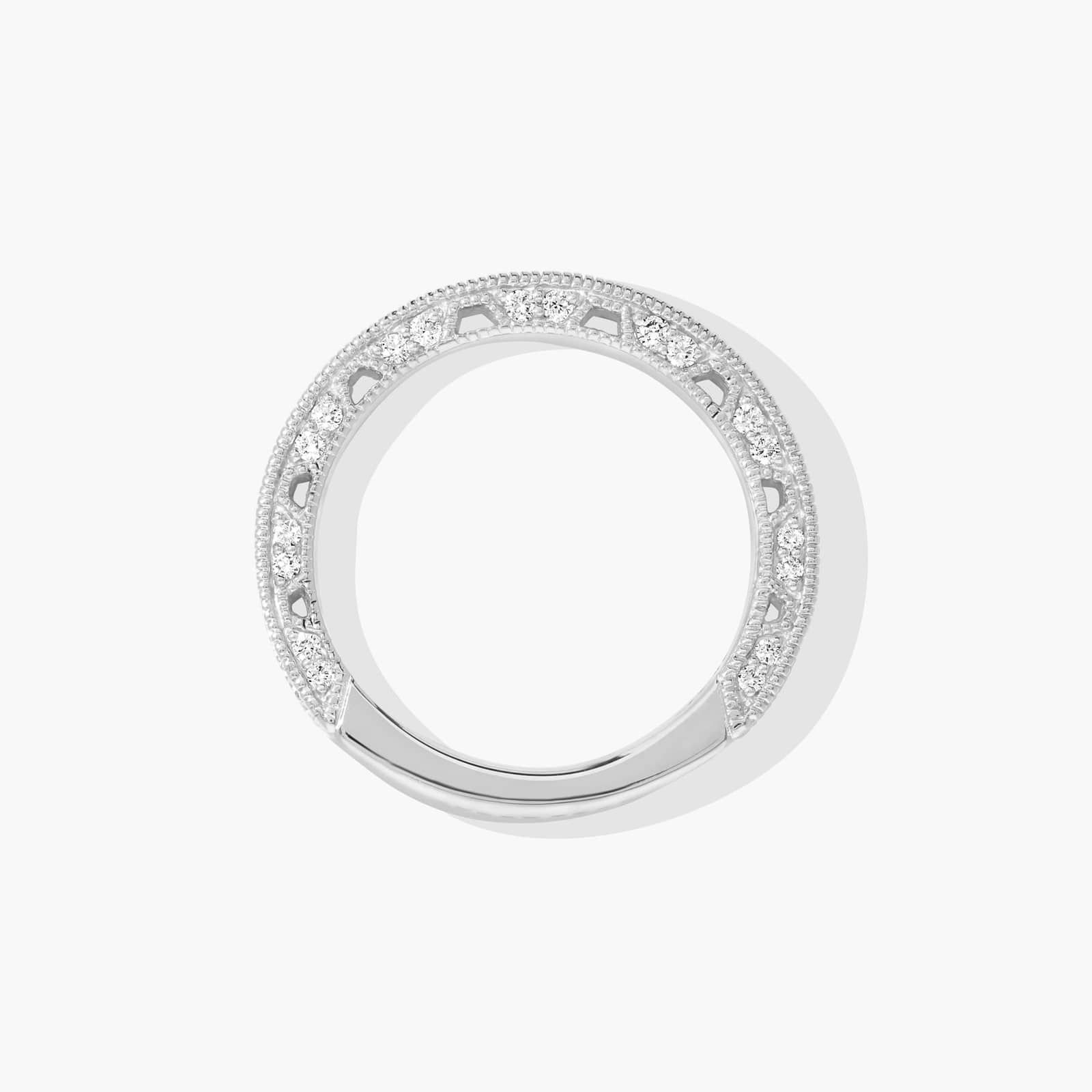 Milgrain Lace Wedding Ring In 14K White Gold (2.00mm)