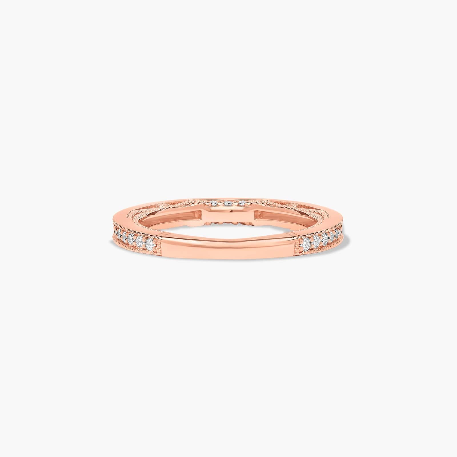 Enchanted Scroll Wedding Ring In 14K Rose Gold (2.00mm)
