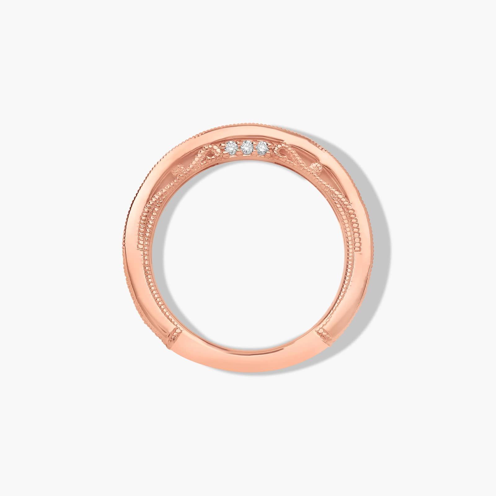 Enchanted Scroll Wedding Ring In 14K Rose Gold (2.00mm)
