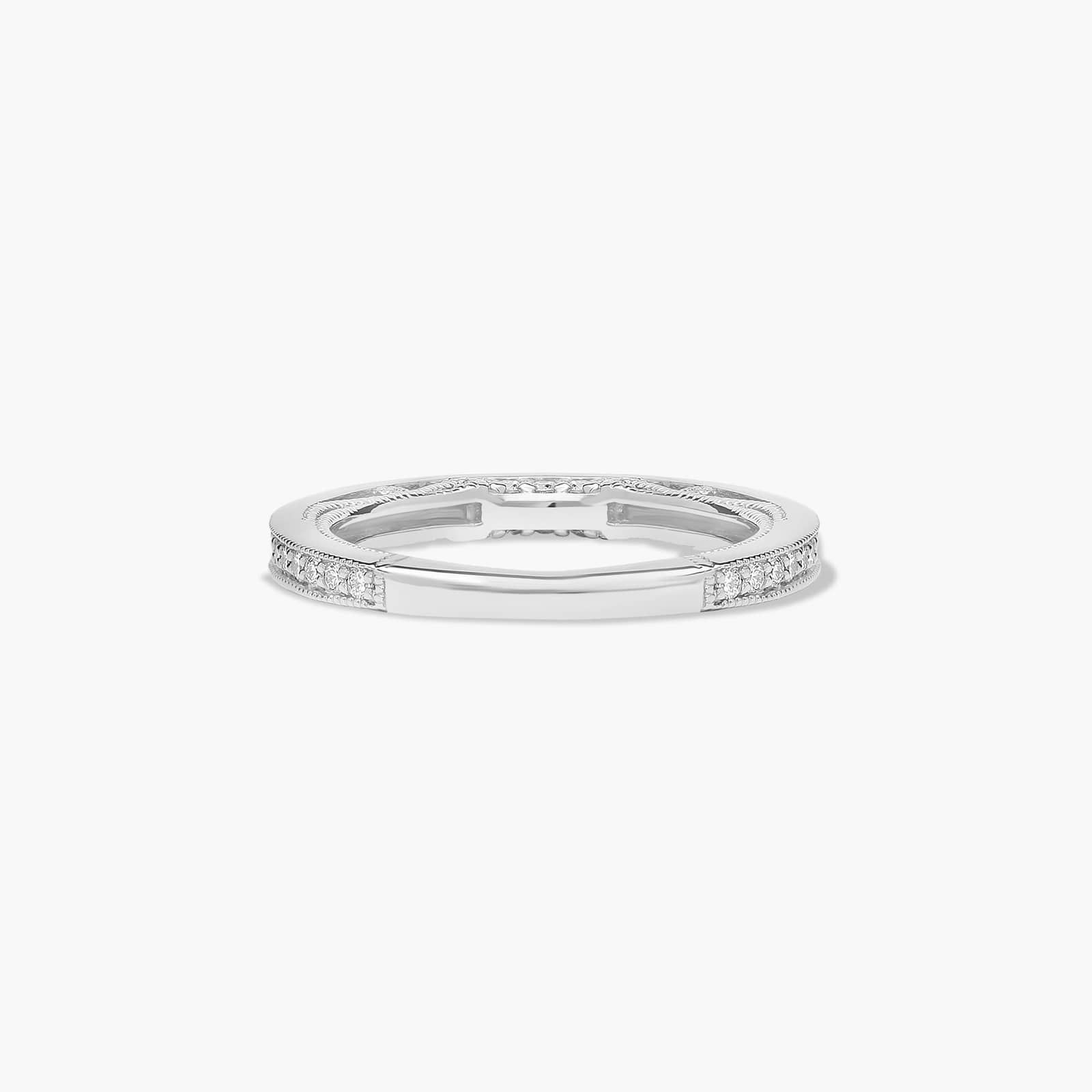 Enchanted Scroll Wedding Ring In 14K White Gold (2.00mm)