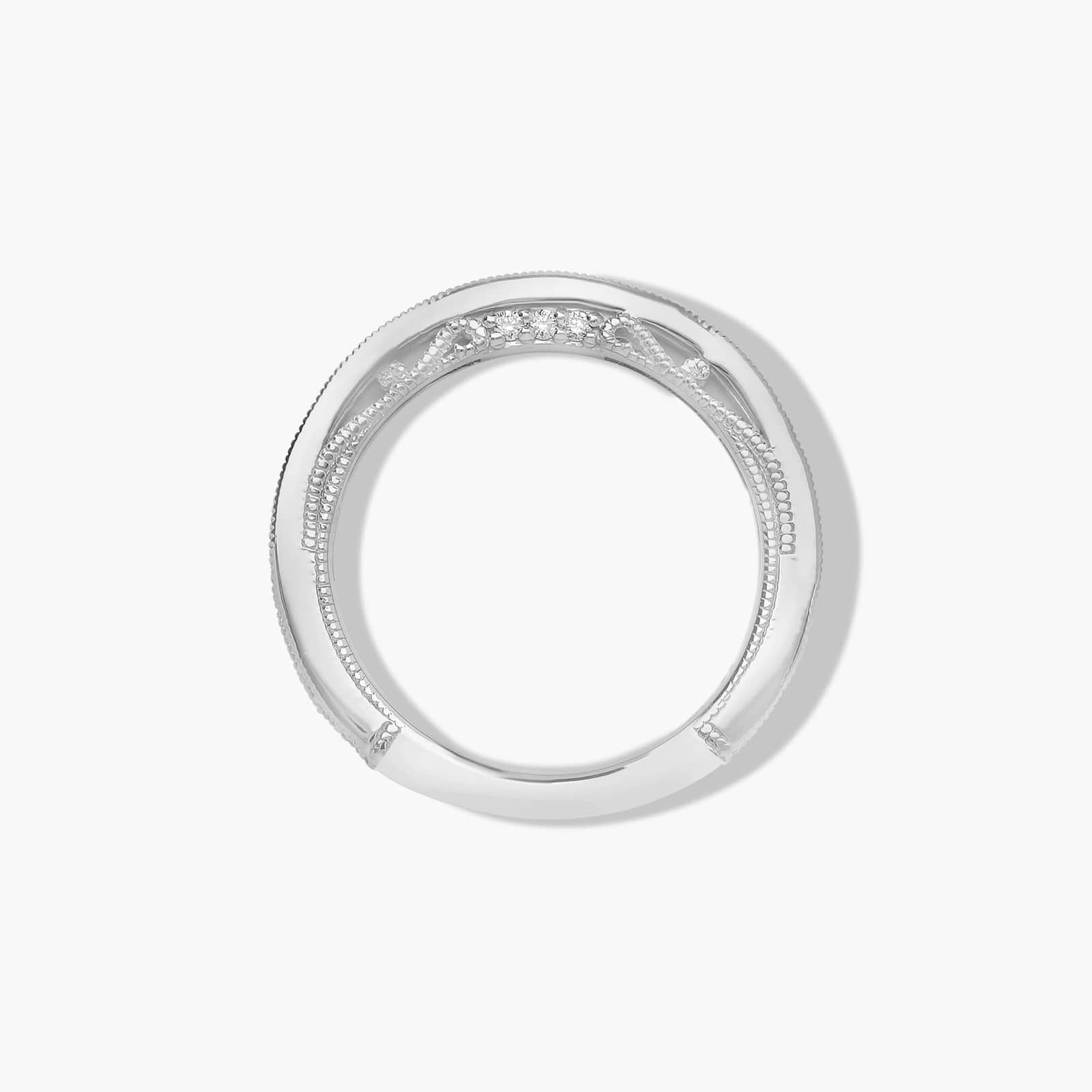 Enchanted Scroll Wedding Ring In 14K White Gold (2.00mm)