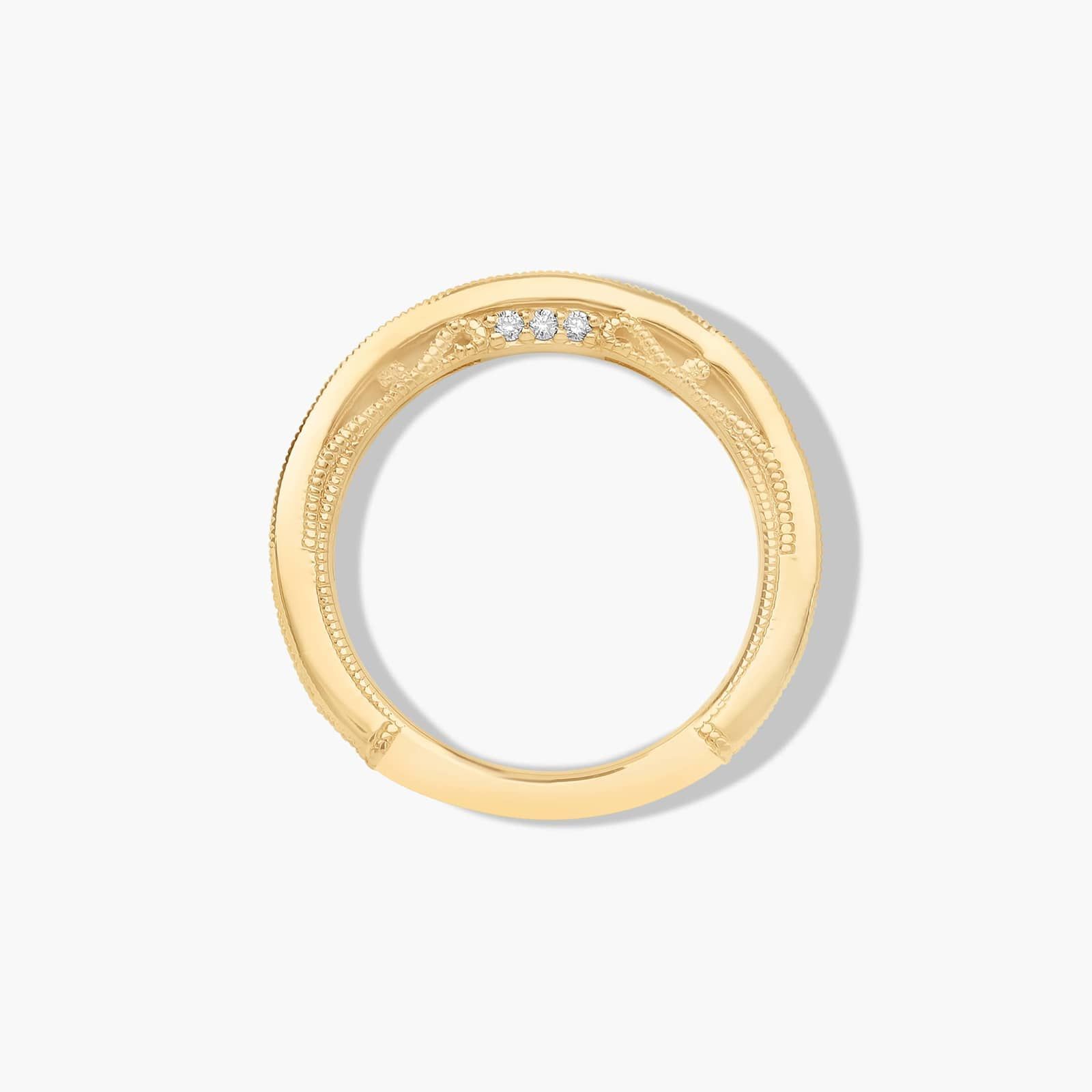 Enchanted Scroll Wedding Ring In 18K Yellow Gold (2.00mm)