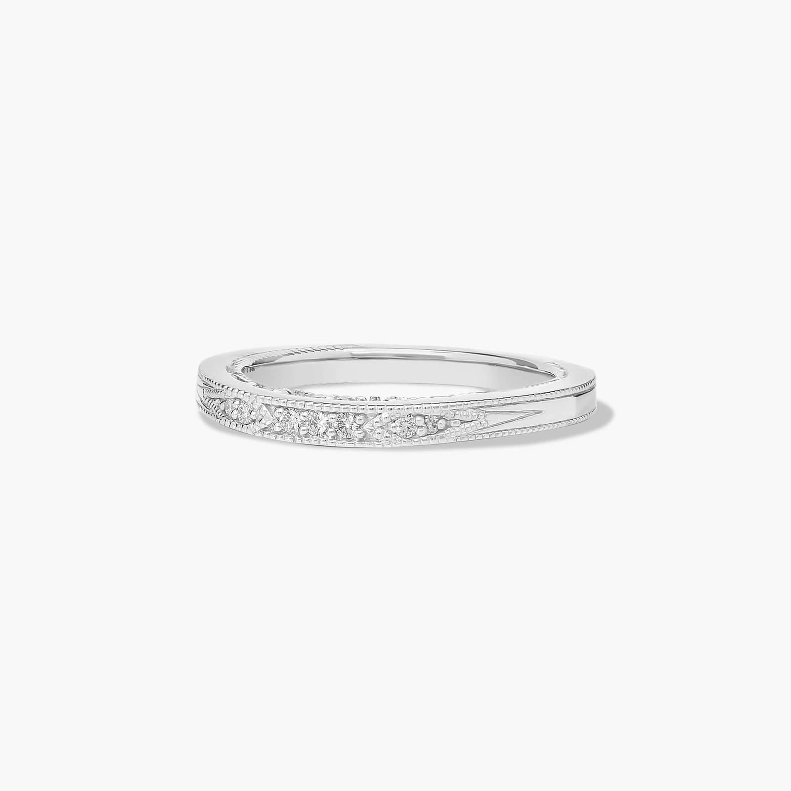 Paisley Surprise Wedding Ring In 14K White Gold (1.50mm)