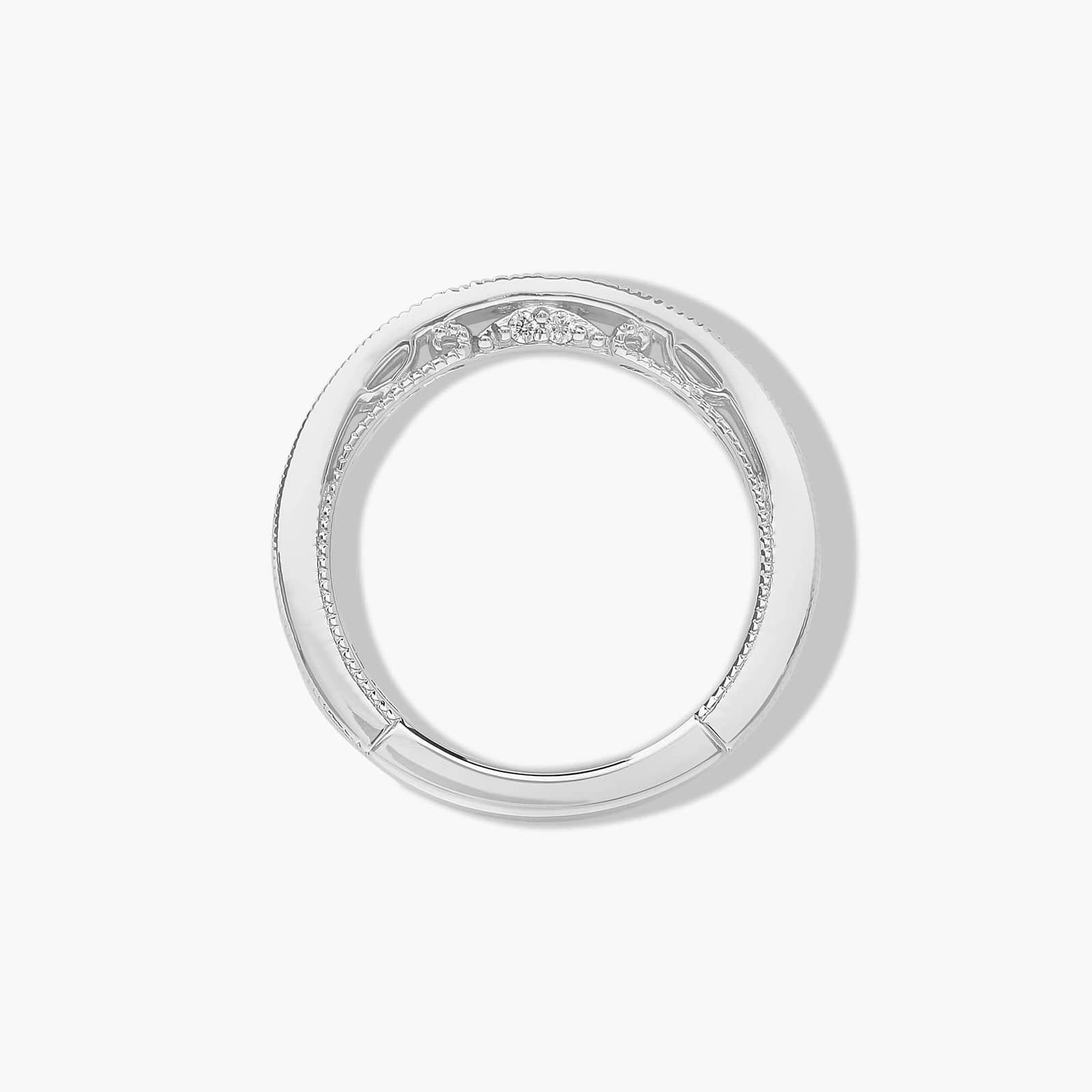 Paisley Surprise Wedding Ring In 14K White Gold (1.50mm)