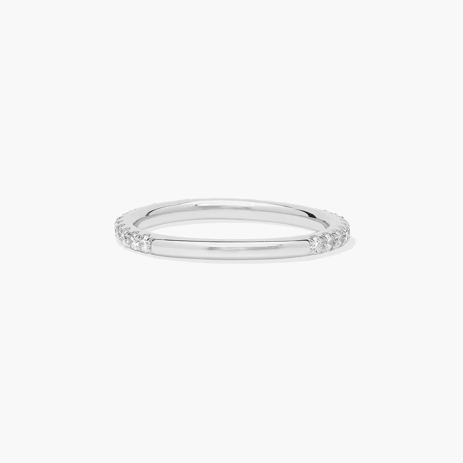 Classic Pavé Diamond Wedding Ring In Platinum (1.50mm)