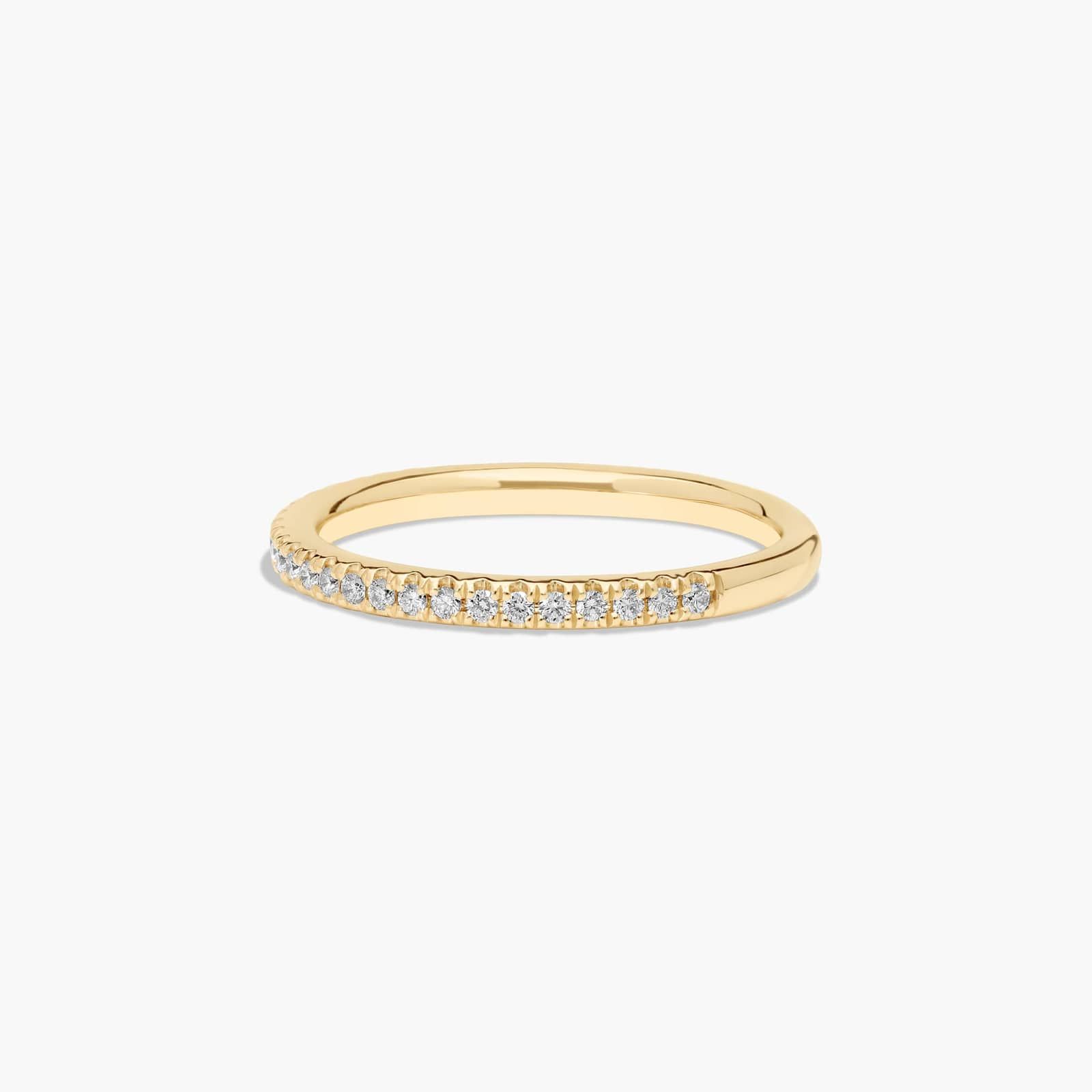 Split Shank Ribbon Wedding Ring In 14K Yellow Gold (1.80mm)