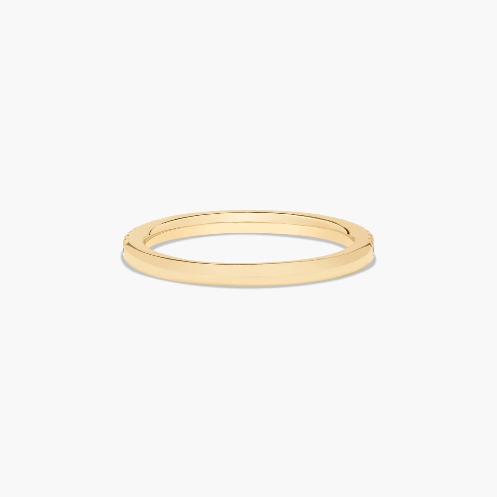 Split Shank Ribbon Wedding Ring In 14K Yellow Gold (1.80mm)