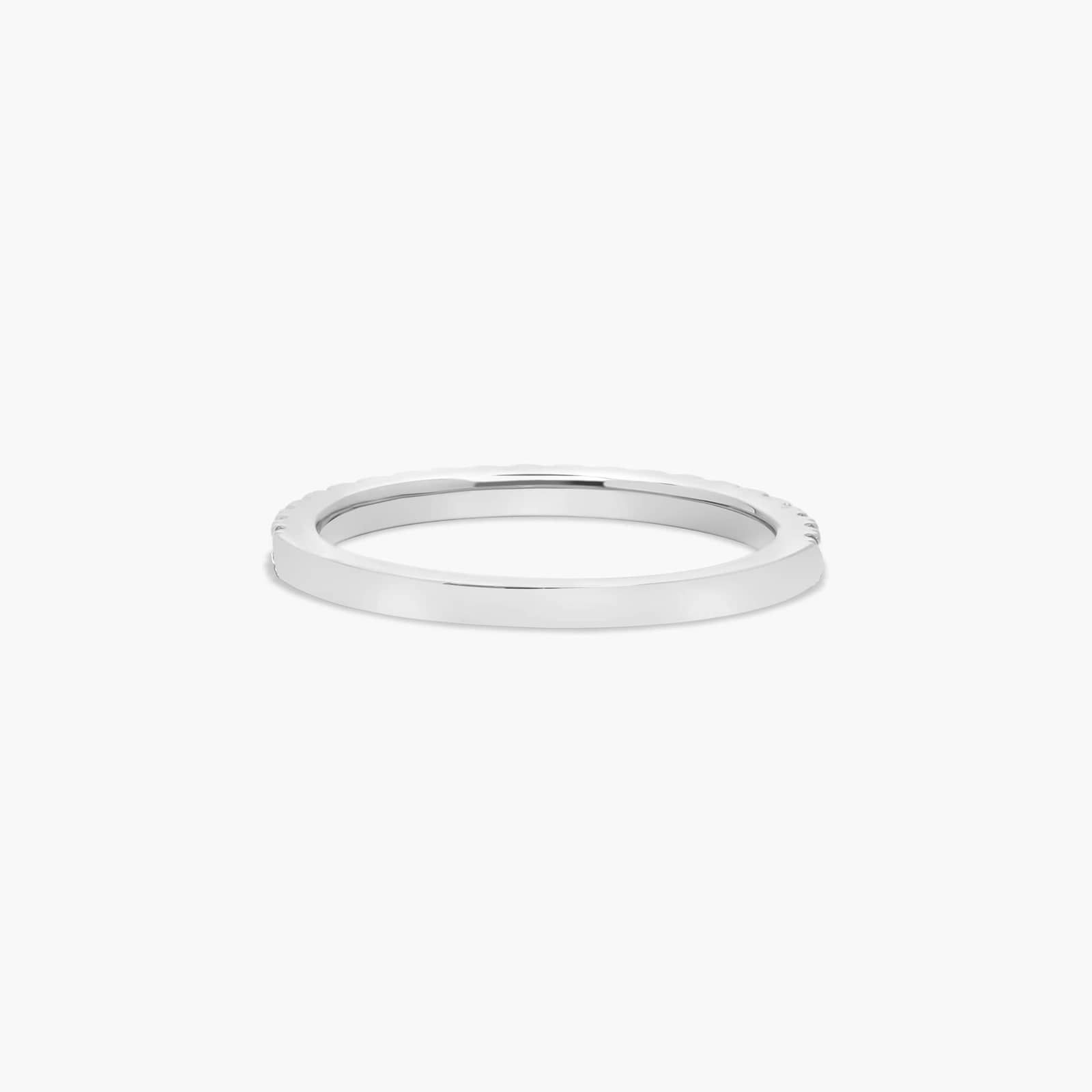 Thin Pavé Set Diamond Wedding Ring In Platinum (1.50mm)