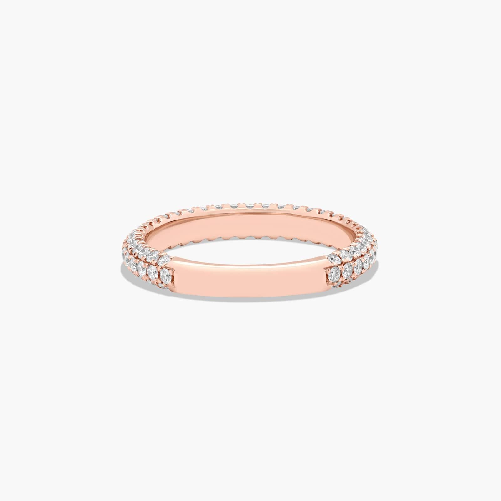 Trio Wedding Ring In 14K Rose Gold (2.90mm)