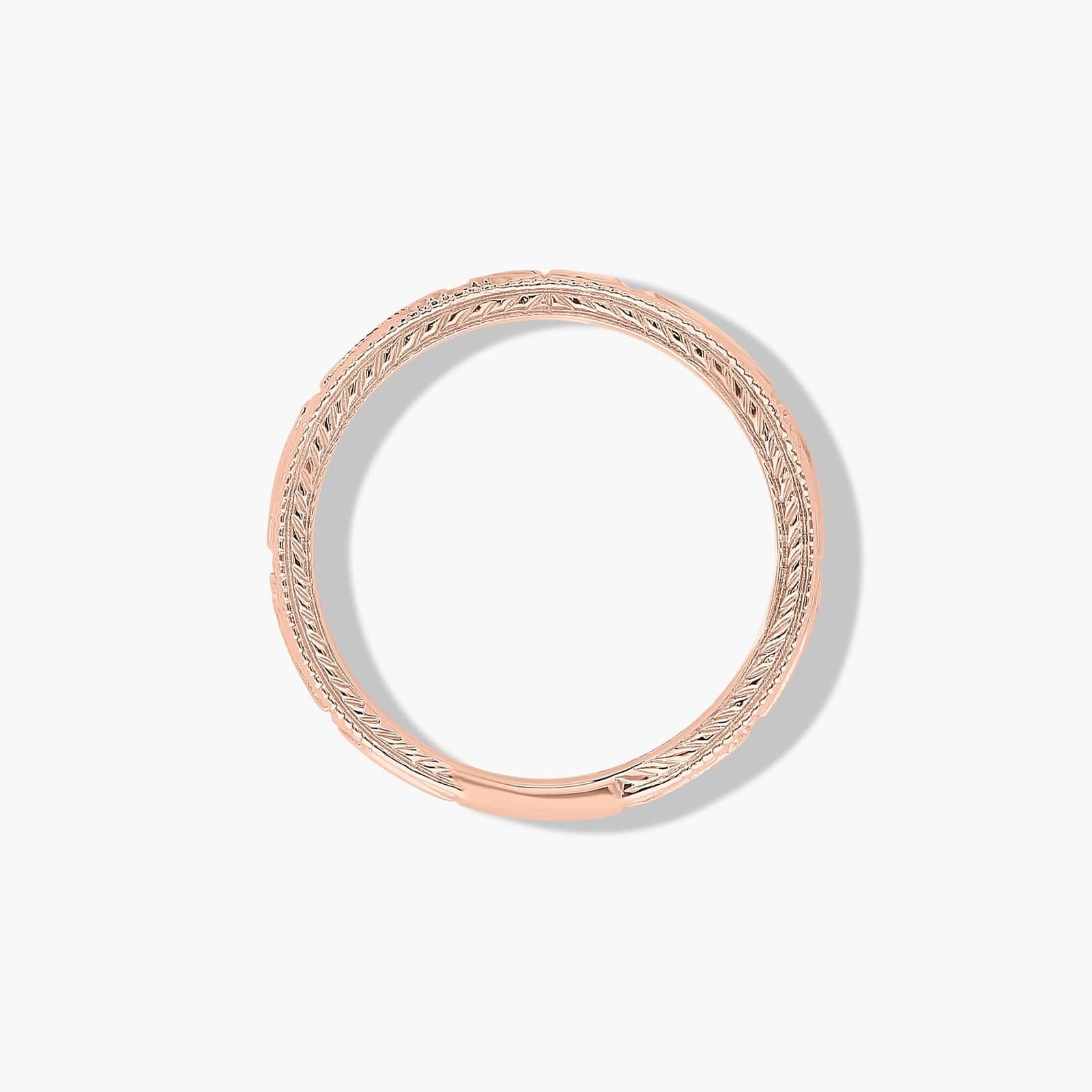 Engraved Wedding Ring In 14K Rose Gold (2.50mm)