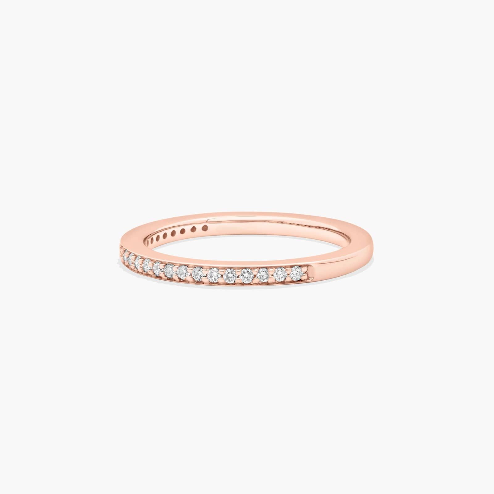 Prong Set Wedding Ring In 14K Rose Gold (2.00mm)