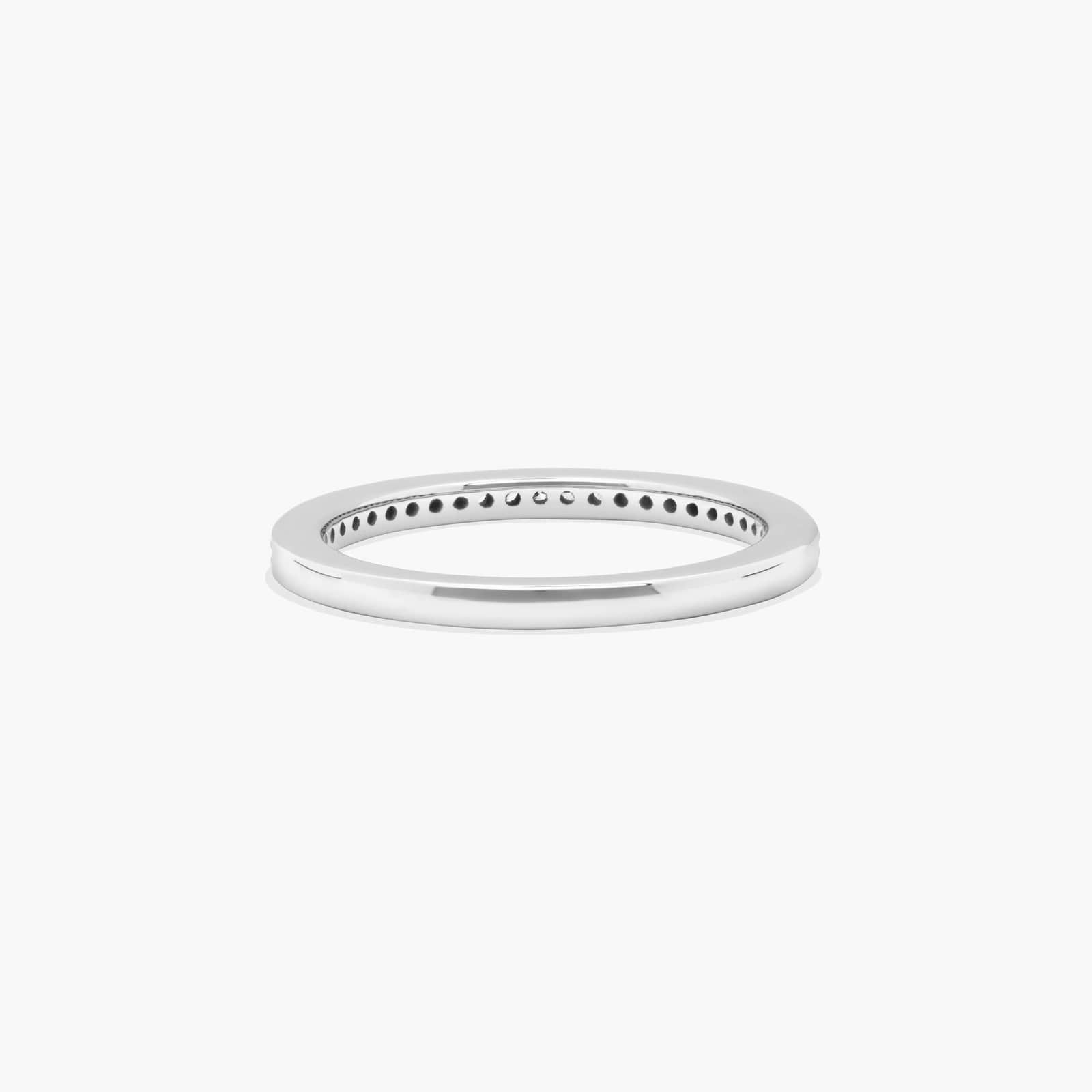 Prong Set Wedding Ring In 14K White Gold (2.00mm)