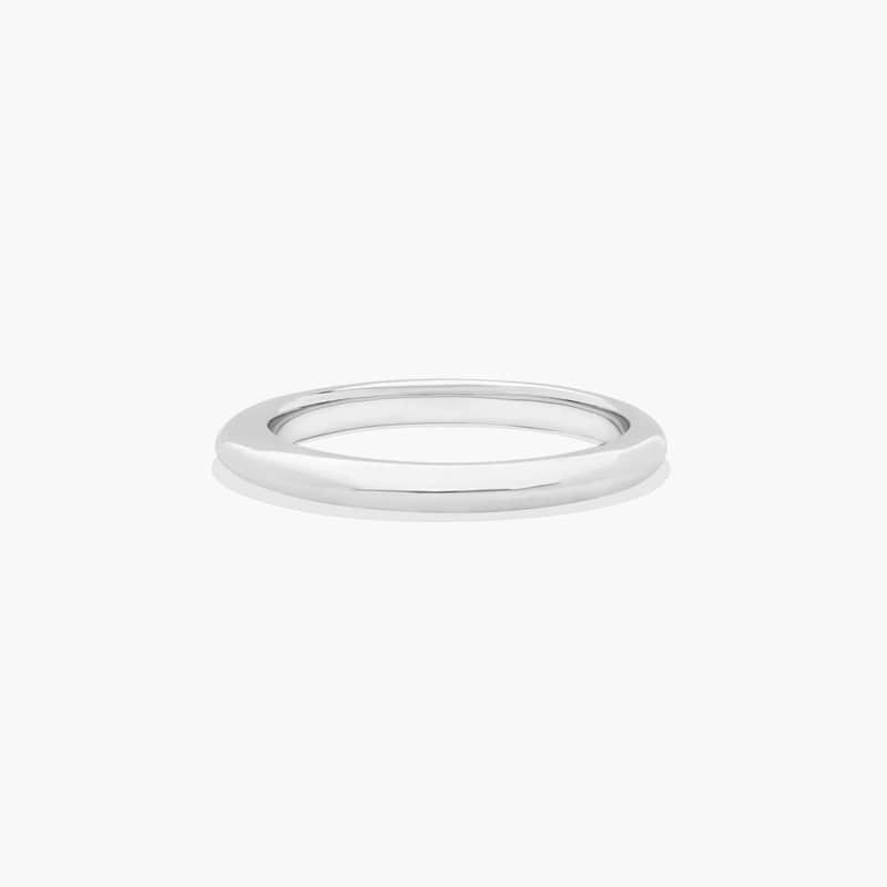 Floral Halo Wedding Ring In 14K White Gold (2.00mm)