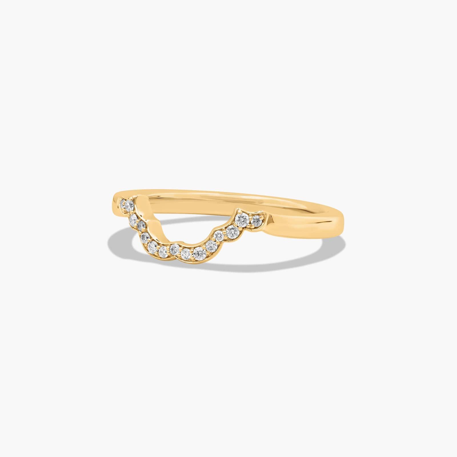 Halo Wedding Ring With Marquise Cut Diamonds In 18K Yellow Gold (2.00mm)